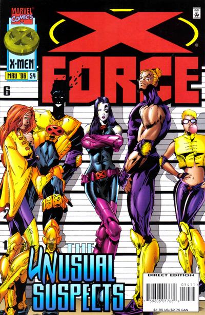 Cover for X-Force (Marvel, 1991 series) #54 [Direct Edition]