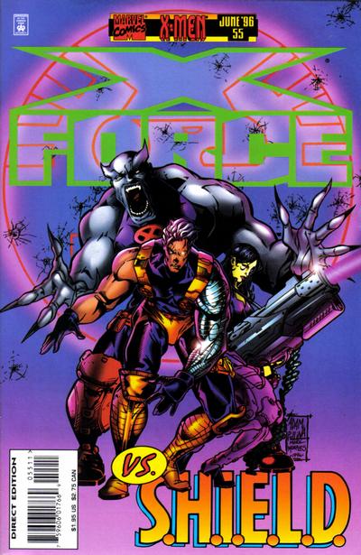 Cover for X-Force (Marvel, 1991 series) #55 [Direct Edition]