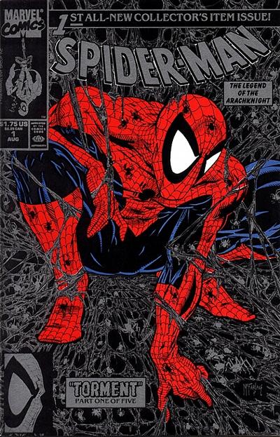 Cover for Spider-Man (Marvel, 1990 series) #1 [Direct - Silver Edition]