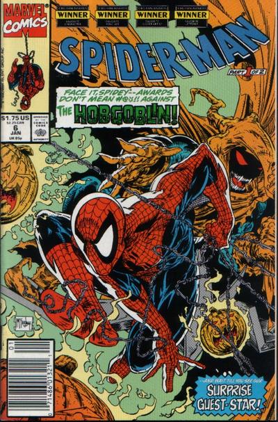 Cover for Spider-Man (Marvel, 1990 series) #6 [Newsstand]