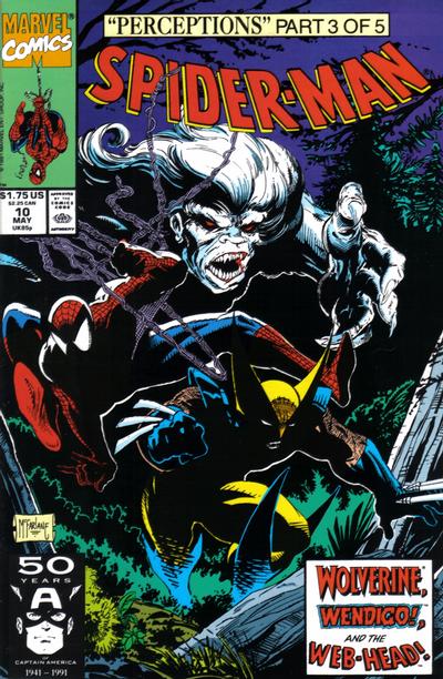 Cover for Spider-Man (Marvel, 1990 series) #10 [Direct]