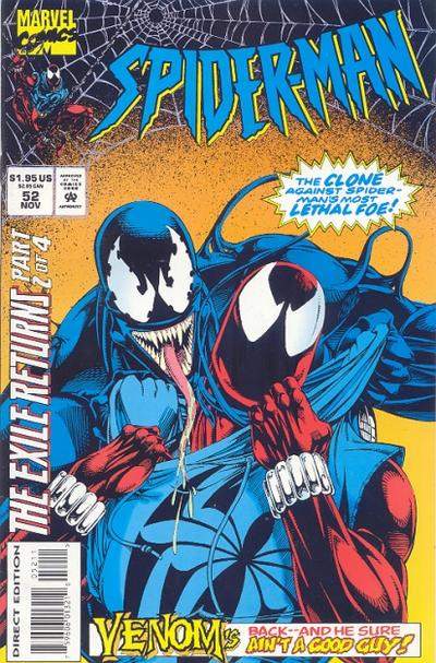 Cover for Spider-Man (Marvel, 1990 series) #52 [Direct Edition]