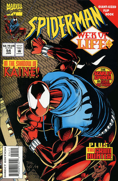 Cover for Spider-Man (Marvel, 1990 series) #54 [Direct Edition]