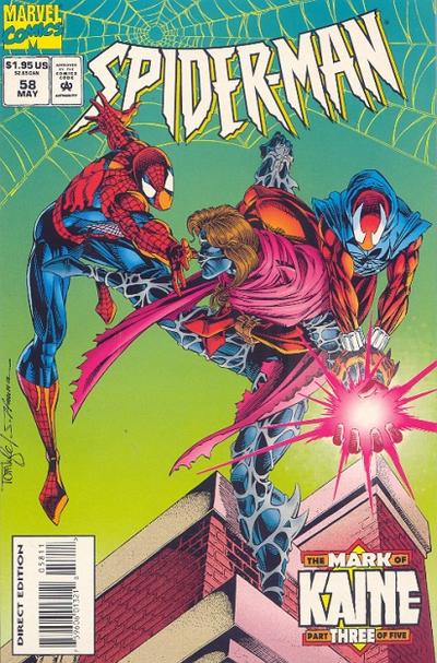 Cover for Spider-Man (Marvel, 1990 series) #58 [Direct Edition]