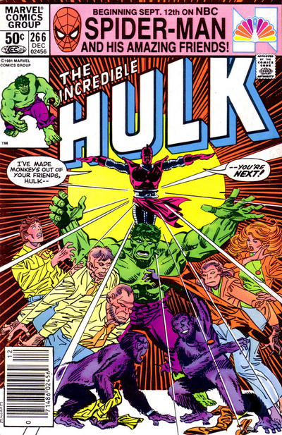 Cover for The Incredible Hulk (Marvel, 1968 series) #266 [Newsstand]