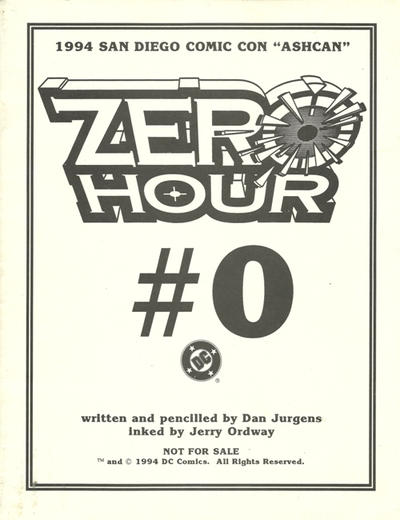 Cover for Zero Hour: Crisis in Time (DC, 1994 series) #0