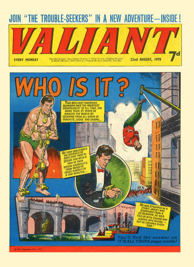 Cover for Valiant (IPC, 1964 series) #22 August 1970