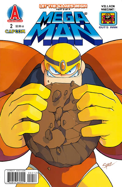 Cover for Mega Man (Archie, 2011 series) #2 [Guts Man Villain Variant by Patrick Spaziante]