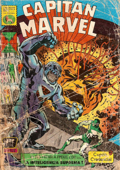 Cover for Capitán Marvel (Editora de Periódicos, S. C. L. "La Prensa", 1968 series) #16