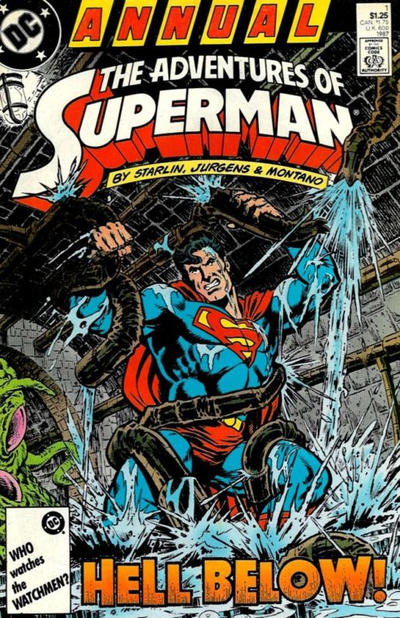 Cover for Adventures of Superman Annual (DC, 1987 series) #1 [Direct]