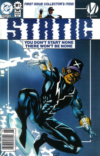 Cover for Static (DC, 1993 series) #1 [Newsstand]
