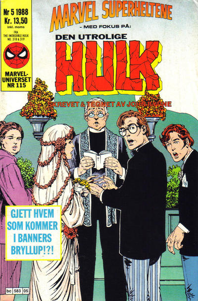 Cover for Marvel Superheltene (Semic, 1987 series) #5/1988