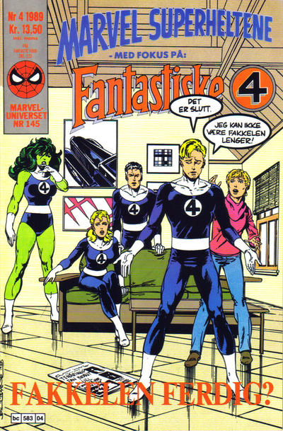 Cover for Marvel Superheltene (Semic, 1987 series) #4/1989