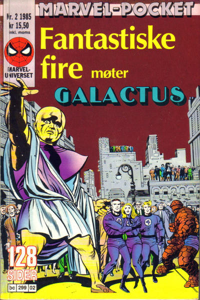 Cover for Marvel-pocket (Semic, 1985 series) #2/1985 - Fantastiske Fire møter Galactus
