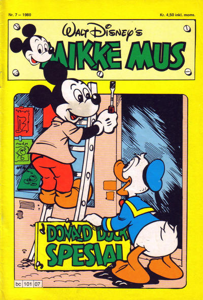 Cover for Mikke Mus (Hjemmet / Egmont, 1980 series) #7/1980
