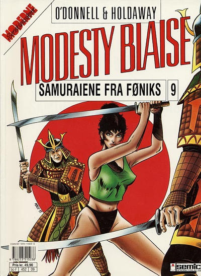 Cover for Modesty Blaise (Semic, 1988 series) #9 - Samuraiene fra Føniks