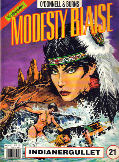 Cover for Modesty Blaise (Hjemmet / Egmont, 1998 series) #21 - Indianergullet