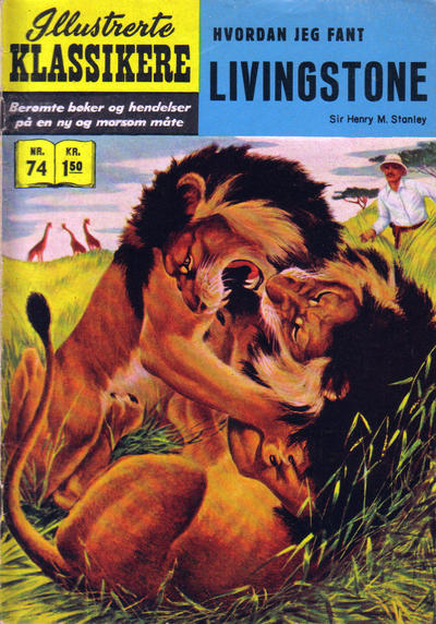 Cover for Illustrerte Klassikere [Classics Illustrated] (Illustrerte Klassikere / Williams Forlag, 1957 series) #74 - Hvordan jeg fant Livingstone [1. opplag]