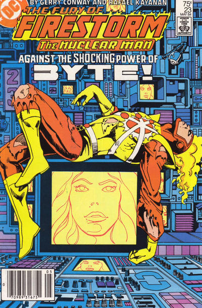 Cover for The Fury of Firestorm (DC, 1982 series) #23 [Newsstand]