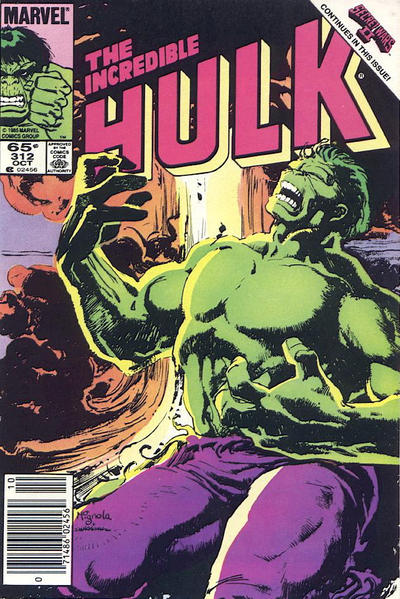 Cover for The Incredible Hulk (Marvel, 1968 series) #312 [Newsstand]