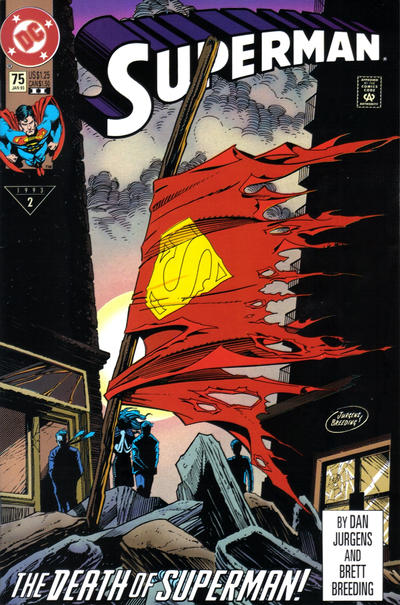 Cover for Superman (DC, 1987 series) #75 [Second Printing]