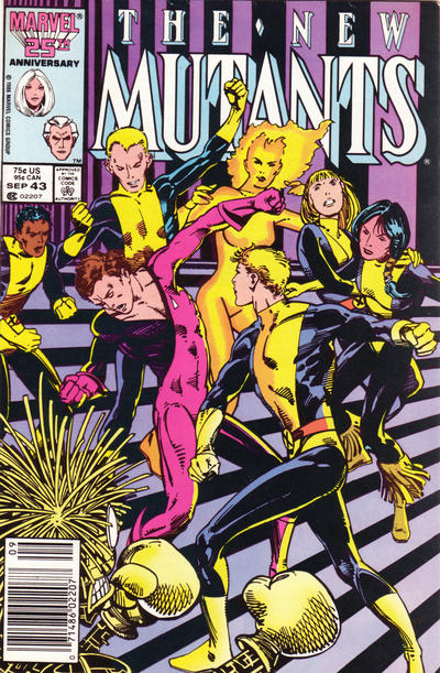 Cover for The New Mutants (Marvel, 1983 series) #43 [Newsstand]