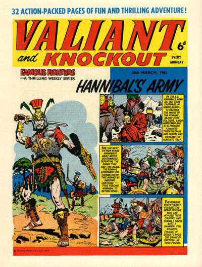 Cover for Valiant and Knockout (IPC, 1963 series) #30 March 1963
