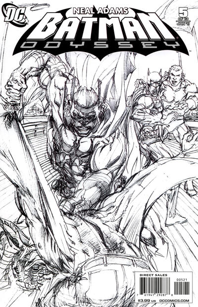 Cover for Batman: Odyssey (DC, 2010 series) #5 [Neal Adams Sketch Cover]