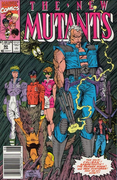 Cover for The New Mutants (Marvel, 1983 series) #90 [Newsstand]