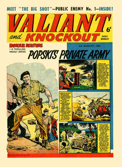 Cover for Valiant and Knockout (IPC, 1963 series) #3 August 1963