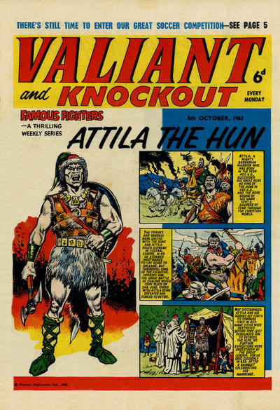 Cover for Valiant and Knockout (IPC, 1963 series) #5 October 1963