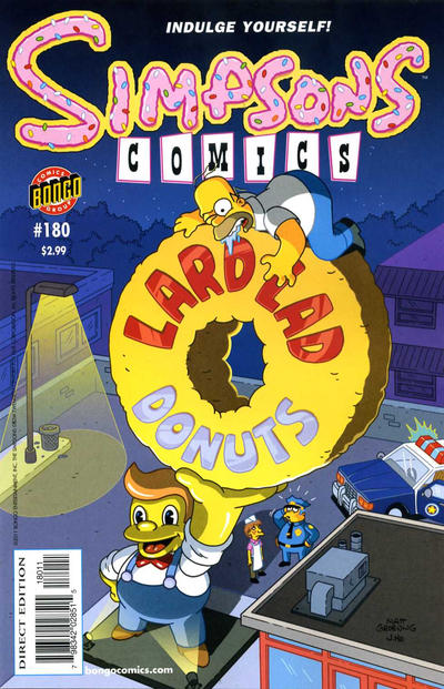 Cover for Simpsons Comics (Bongo, 1993 series) #180