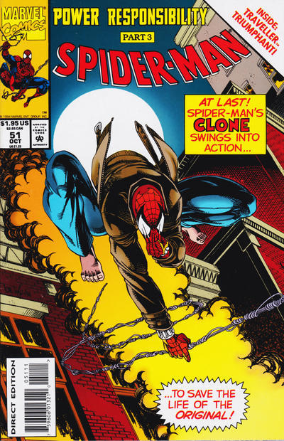 Cover for Spider-Man (Marvel, 1990 series) #51 [Direct Edition - Standard]