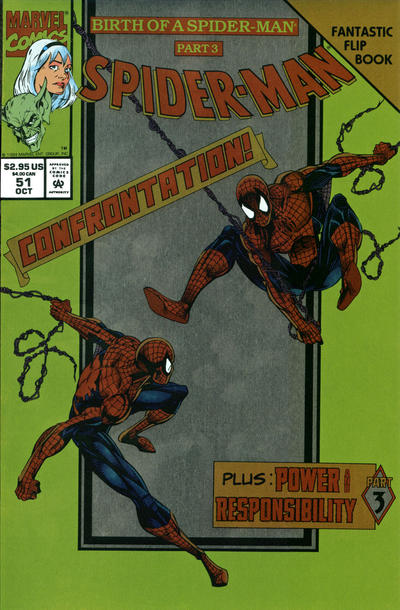 Cover for Spider-Man (Marvel, 1990 series) #51 [Flipbook] [Direct Edition]