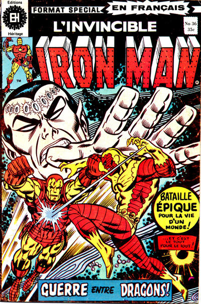 Cover for L'Invincible Iron Man (Editions Héritage, 1972 series) #36