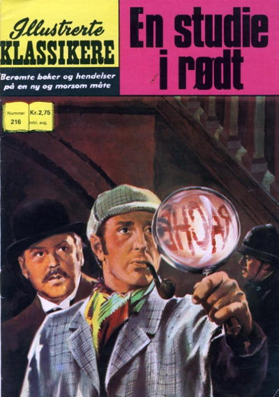 Cover for Illustrerte Klassikere [Classics Illustrated] (Illustrerte Klassikere / Williams Forlag, 1957 series) #216 - En studie i rødt
