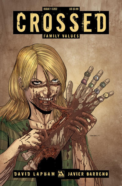 Cover for Crossed Family Values (Avatar Press, 2010 series) #1 [2010 C2E2 Exclusive C2E2 Cover - Jacen Burrows]