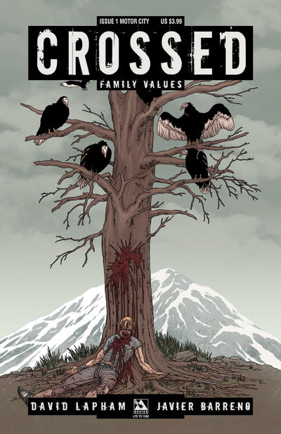 Cover for Crossed Family Values (Avatar Press, 2010 series) #1 [2010 Motor City Comic Con Exclusive Motor City Cover - Jacen Burrows]