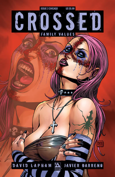 Cover for Crossed Family Values (Avatar Press, 2010 series) #3 [2010 C2E2 Exclusive Chicago Cover - Matt Martin]