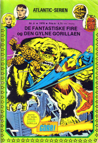 Cover for Atlantic-serien [Fantastiske Fire] (Atlantic Forlag, 1978 series) #8/1978