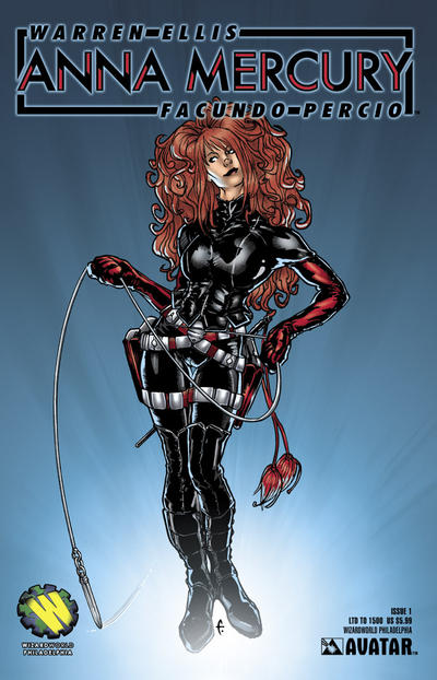 Cover for Anna Mercury (Avatar Press, 2008 series) #1 [Wizardword Philadelphia]