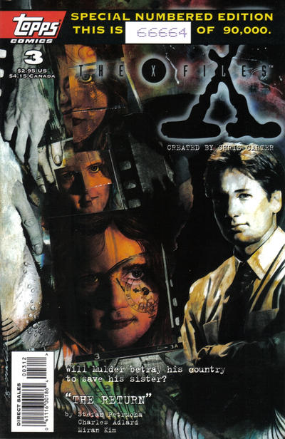 Cover for The X-Files (Topps, 1995 series) #3 [Second Printing]