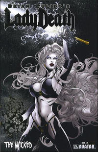 Cover Thumbnail for Lady Death: The Wicked (Avatar Press, 2005 series) #1/2 [Gold Foil]