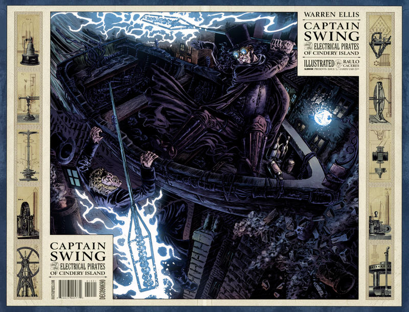 Cover for Captain Swing and the Electrical Pirates of Cindery Island (Avatar Press, 2010 series) #1 [Wraparound Cover]