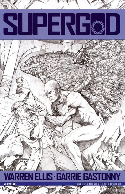 Cover for Warren Ellis' Supergod (Avatar Press, 2009 series) #2 [Church of the Supergod]