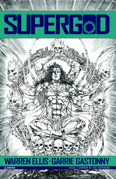 Cover for Warren Ellis' Supergod (Avatar Press, 2009 series) #3 [Church of the Supergod]