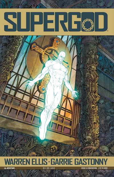 Cover for Warren Ellis' Supergod (Avatar Press, 2009 series) #5 [Convention]