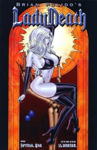 Cover for Brian Pulido's Lady Death: Infernal Sins (Avatar Press, 2006 series) [Repose]
