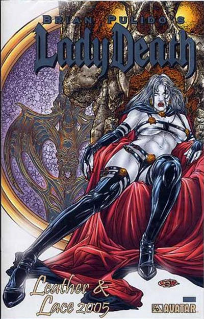 Cover for Brian Pulido's Lady Death Leather & Lace 2005 (Avatar Press, 2005 series) [Platinum Foil]