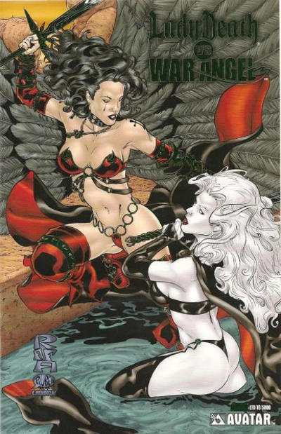 Cover for Brian Pulido's Lady Death vs War Angel (Avatar Press, 2006 series) #1 [Emerald Green Foil]